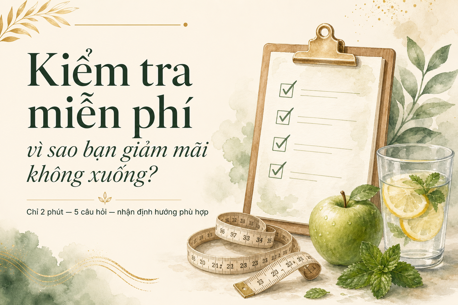 Kiểm tra miễn phí — Vì sao bạn giảm mãi không xuống?